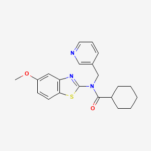N-(5-methoxybenzo[d]thiazol-2-yl)-N-(pyridin-3-ylmethyl)cyclohexanecarboxamide