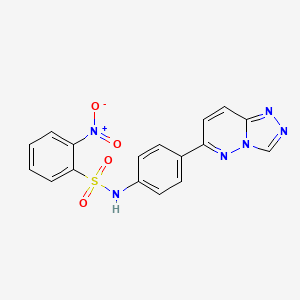 molecular formula C17H12N6O4S B2608077 2-nitro-N-(4-{[1,2,4]triazolo[4,3-b]pyridazin-6-yl}phenyl)benzene-1-sulfonamide CAS No. 894069-60-4