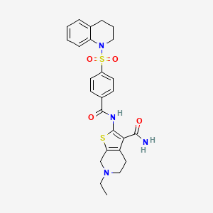 2-(4-((3,4-dihydroquinolin-1(2H)-yl)sulfonyl)benzamido)-6-ethyl-4,5,6,7-tetrahydrothieno[2,3-c]pyridine-3-carboxamide