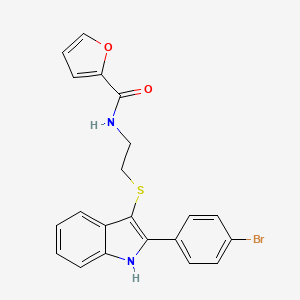 N-(2-{[2-(4-bromophenyl)-1H-indol-3-yl]thio}ethyl)-2-furamide