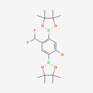 5-Bromo-2-(difluoromethyl)-1,4-phenylenediboronic acid pinacol ester