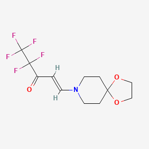 (E)-1-(1,4-dioxa-8-azaspiro[4.5]decan-8-yl)-4,4,5,5,5-pentafluoropent-1-en-3-one