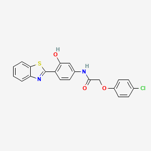 N-[4-(1,3-benzothiazol-2-yl)-3-hydroxyphenyl]-2-(4-chlorophenoxy)acetamide