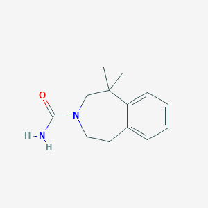 molecular formula C13H18N2O B2608096 1,1-dimethyl-2,3,4,5-tetrahydro-1H-3-benzazepine-3-carboxamide CAS No. 2411283-86-6