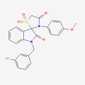 1-(3-Chlorobenzyl)-3'-(4-methoxyphenyl)spiro[indoline-3,2'-thiazolidine]-2,4'-dione 1',1'-dioxide