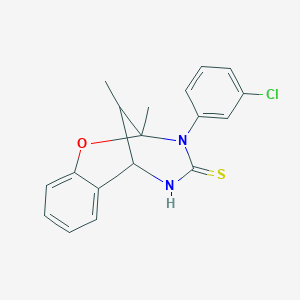 3-(3-chlorophenyl)-2,11-dimethyl-2,3,5,6-tetrahydro-4H-2,6-methano-1,3,5-benzoxadiazocine-4-thione