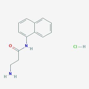 molecular formula C13H15ClN2O B2608109 3-amino-N-(naphthalen-1-yl)propanamide hydrochloride CAS No. 1235658-45-3