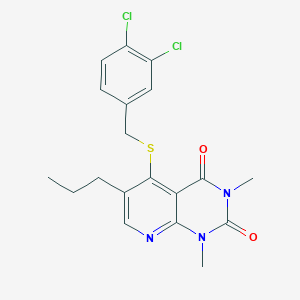5-((3,4-dichlorobenzyl)thio)-1,3-dimethyl-6-propylpyrido[2,3-d]pyrimidine-2,4(1H,3H)-dione