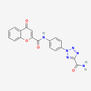 2-(4-(4-oxo-4H-chromene-2-carboxamido)phenyl)-2H-tetrazole-5-carboxamide