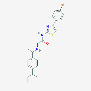 molecular formula C23H26BrN3OS B260813 N-[4-(4-bromophenyl)-1,3-thiazol-2-yl]-N~2~-{1-[4-(butan-2-yl)phenyl]ethyl}glycinamide 