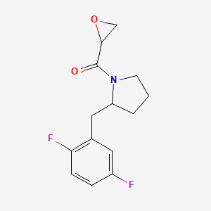 [2-[(2,5-Difluorophenyl)methyl]pyrrolidin-1-yl]-(oxiran-2-yl)methanone