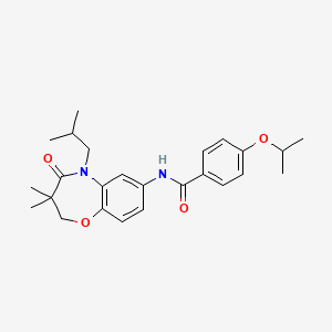 N-(5-isobutyl-3,3-dimethyl-4-oxo-2,3,4,5-tetrahydrobenzo[b][1,4]oxazepin-7-yl)-4-isopropoxybenzamide