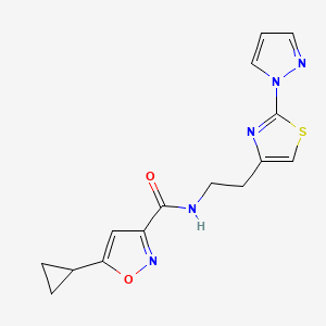 N-(2-(2-(1H-pyrazol-1-yl)thiazol-4-yl)ethyl)-5-cyclopropylisoxazole-3-carboxamide