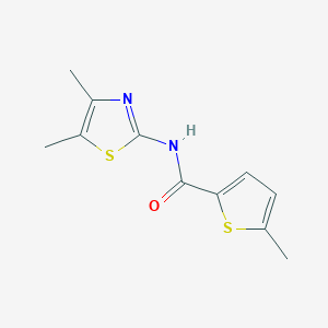 molecular formula C11H12N2OS2 B260815 N-(4,5-dimethyl-1,3-thiazol-2-yl)-5-methylthiophene-2-carboxamide 