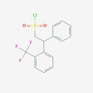 2-[2-(Trifluoromethyl)phenyl]-2-phenylethylsulfonyl chloride