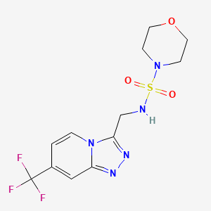 N-((7-(trifluoromethyl)-[1,2,4]triazolo[4,3-a]pyridin-3-yl)methyl)morpholine-4-sulfonamide