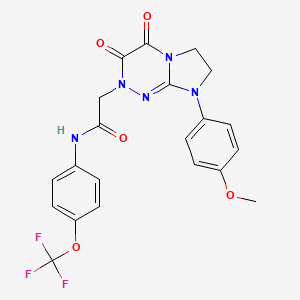 2-(8-(4-methoxyphenyl)-3,4-dioxo-3,4,7,8-tetrahydroimidazo[2,1-c][1,2,4]triazin-2(6H)-yl)-N-(4-(trifluoromethoxy)phenyl)acetamide