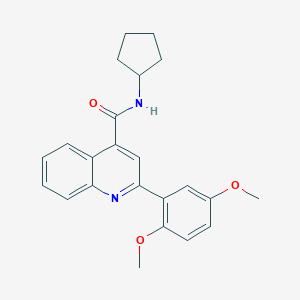 molecular formula C23H24N2O3 B260816 N-cyclopentyl-2-(2,5-dimethoxyphenyl)quinoline-4-carboxamide 