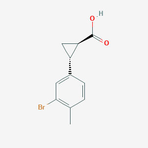 (1R,2R)-2-(3-Bromo-4-methylphenyl)cyclopropane-1-carboxylic acid