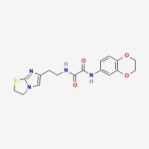 N1-(2,3-dihydrobenzo[b][1,4]dioxin-6-yl)-N2-(2-(2,3-dihydroimidazo[2,1-b]thiazol-6-yl)ethyl)oxalamide