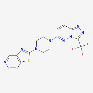 2-[4-[3-(Trifluoromethyl)-[1,2,4]triazolo[4,3-b]pyridazin-6-yl]piperazin-1-yl]-[1,3]thiazolo[4,5-c]pyridine
