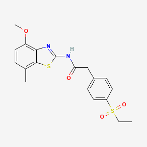 2-(4-(ethylsulfonyl)phenyl)-N-(4-methoxy-7-methylbenzo[d]thiazol-2-yl)acetamide