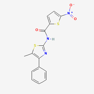 molecular formula C15H11N3O3S2 B2608193 N-(5-methyl-4-phenyl-1,3-thiazol-2-yl)-5-nitrothiophene-2-carboxamide CAS No. 324759-10-6