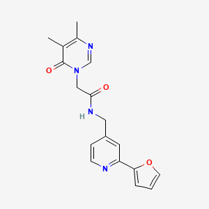2-(4,5-dimethyl-6-oxopyrimidin-1(6H)-yl)-N-((2-(furan-2-yl)pyridin-4-yl)methyl)acetamide