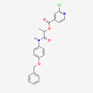 1-{[4-(Benzyloxy)phenyl]carbamoyl}ethyl 2-chloropyridine-4-carboxylate