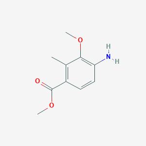 molecular formula C10H13NO3 B2608201 Methyl 4-amino-3-methoxy-2-methylbenzoate CAS No. 1427372-12-0