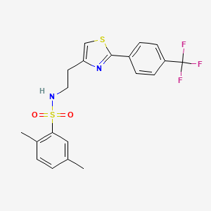 2,5-dimethyl-N-(2-(2-(4-(trifluoromethyl)phenyl)thiazol-4-yl)ethyl)benzenesulfonamide