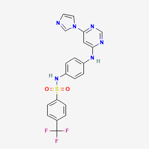 N-(4-((6-(1H-imidazol-1-yl)pyrimidin-4-yl)amino)phenyl)-4-(trifluoromethyl)benzenesulfonamide