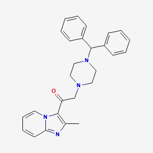 molecular formula C27H28N4O B2608210 2-(4-Benzhydrylpiperazino)-1-(2-methylimidazo[1,2-a]pyridin-3-yl)-1-ethanone CAS No. 383148-03-6