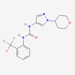 1-(1-(tetrahydro-2H-pyran-4-yl)-1H-pyrazol-4-yl)-3-(2-(trifluoromethyl)phenyl)urea
