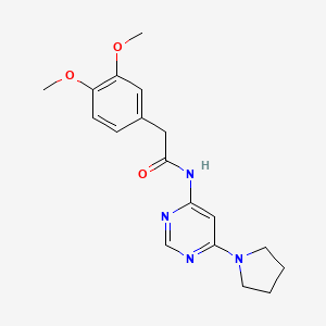 2-(3,4-dimethoxyphenyl)-N-(6-(pyrrolidin-1-yl)pyrimidin-4-yl)acetamide