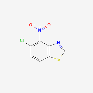 molecular formula C7H3ClN2O2S B2608230 5-Chloro-4-nitro-1,3-benzothiazole CAS No. 1087792-31-1