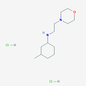 B2608247 3-Methyl-N-(2-morpholin-4-ylethyl)cyclohexan-1-amine;dihydrochloride CAS No. 2416234-15-4