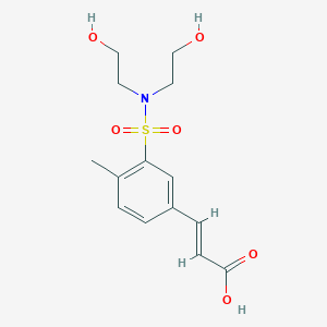 3-(3-{[Bis(2-hydroxyethyl)amino]sulfonyl}-4-methylphenyl)acrylic acid