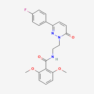 N-(2-(3-(4-fluorophenyl)-6-oxopyridazin-1(6H)-yl)ethyl)-2,6-dimethoxybenzamide