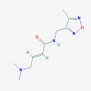(E)-4-(Dimethylamino)-N-[(4-methyl-1,2,5-oxadiazol-3-yl)methyl]but-2-enamide
