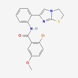 2-bromo-N-(2-(2,3-dihydroimidazo[2,1-b]thiazol-6-yl)phenyl)-5-methoxybenzamide