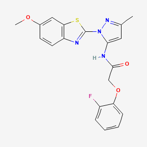 2-(2-fluorophenoxy)-N-(1-(6-methoxybenzo[d]thiazol-2-yl)-3-methyl-1H-pyrazol-5-yl)acetamide