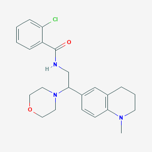 2-chloro-N-(2-(1-methyl-1,2,3,4-tetrahydroquinolin-6-yl)-2-morpholinoethyl)benzamide