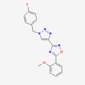 3-(1-(4-fluorobenzyl)-1H-1,2,3-triazol-4-yl)-5-(2-methoxyphenyl)-1,2,4-oxadiazole