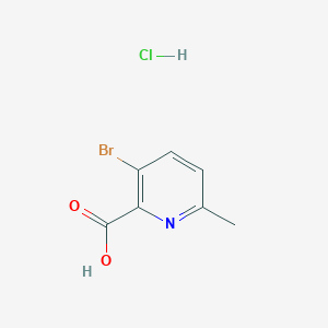 molecular formula C7H7BrClNO2 B2608284 3-Bromo-6-methylpyridine-2-carboxylic acid hydrochloride CAS No. 2080412-78-6; 779344-30-8
