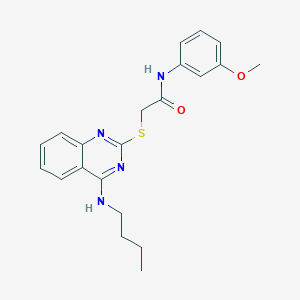 molecular formula C21H24N4O2S B2608285 2-{[4-(butylamino)quinazolin-2-yl]sulfanyl}-N-(3-methoxyphenyl)acetamide CAS No. 422532-79-4