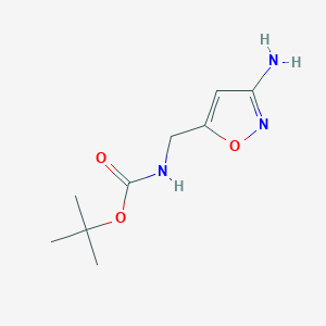 Tert-butyl N-[(3-amino-1,2-oxazol-5-yl)methyl]carbamate