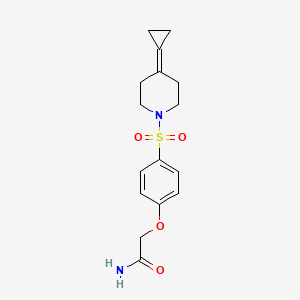 2-(4-((4-Cyclopropylidenepiperidin-1-yl)sulfonyl)phenoxy)acetamide