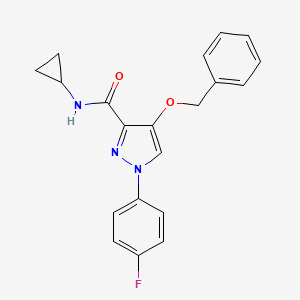 4-(benzyloxy)-N-cyclopropyl-1-(4-fluorophenyl)-1H-pyrazole-3-carboxamide