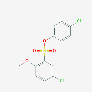 4-Chloro-3-methylphenyl 5-chloro-2-methoxybenzene-1-sulfonate